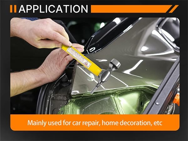 Miniatura 3 de (R 7 PC Auto Cuerpo Fender Herramienta de reparación Martillo y Dolly Set Dent Bender Fibra de vidrio Mango Plástico caso USA