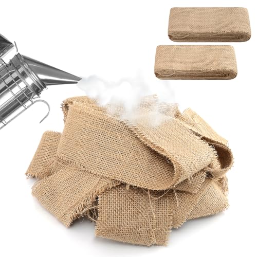 Lconvicely 2 Pound Burlap Bee Smoker Fuel - Ideal for Beekeeping Long-Lasting Cool Smoke Perfect Match for Bee Hive Smokers