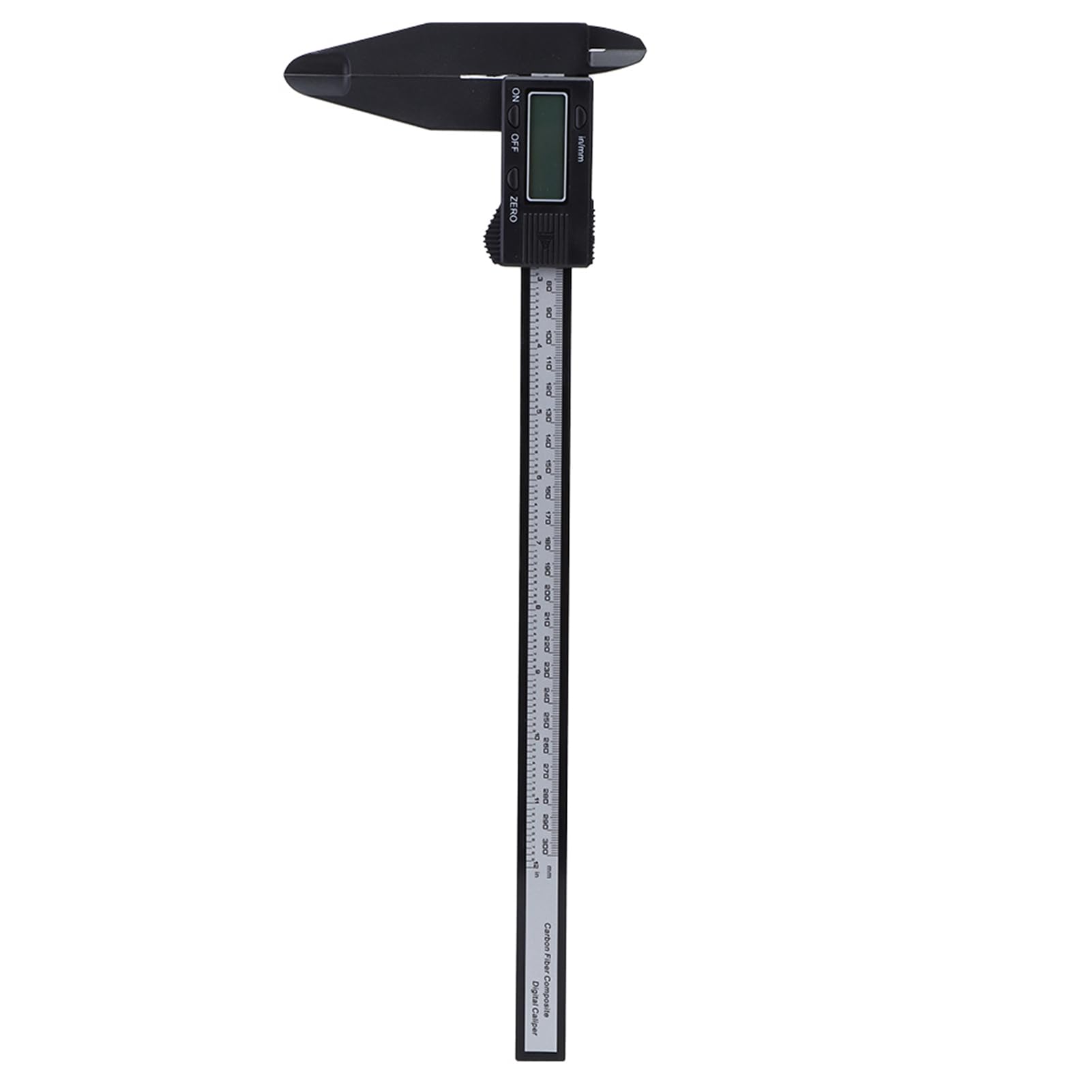 Pied à Coulisse Numérique 150 Mm 300 Mm Règle électronique en Fibre de Carbone avec Longue Mâchoire Non Magnétique pour le Travail du Bois, Outil de Mesure Précis pour l'école, l'atelier,