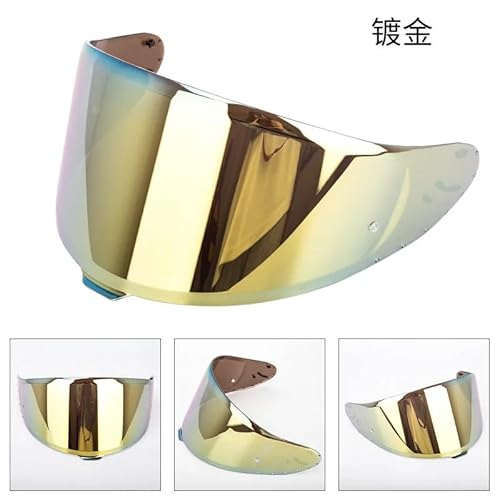 Motorcycle Helmet Visor, Z8 X15poCNwbgoCU[ Capacete De MotoY h TV[h ttFCX Ca-sco Para Moto ANZT[p[c(Gold)