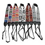 Corex Camera Shoulder Strap Universal Vintage Camera Neck Belt Strap, For DSLR SLR Nikon Canon Sony Olympus Pentax Samsung, multicolor, set of 5 VALUE PACK
