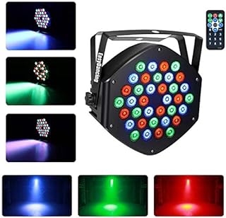 Stage Lighting Par Light 36 x 1W LED RGB 7 Channel with Remote for DJ KTV Disco Party Bar (1 PC) by EasyDancing