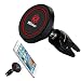 MUniqe Universal Air Vent Magnetic Phone Car Mount Holder, Cradle Suitable for iPhone X 8/7/7Plus/6s/6Plus/5S, Galaxy S5/S6/S7/S8, Google Nexus, LG, Huawei and More Smartphone (Black)
