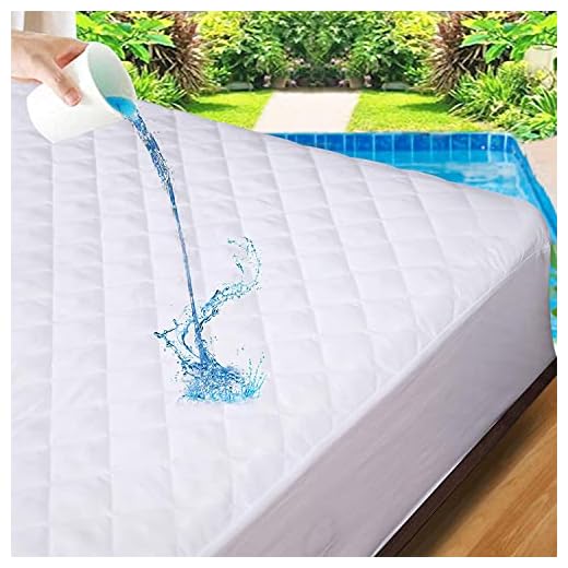 AwsumPick Waterproof Queen Mattress Protector Quilted Fitted Mattress Pad Cover with Deep Pocket 3" - 14" - Queen Quilted Mattress Protector - Noiseless, Comfortable for Sleep