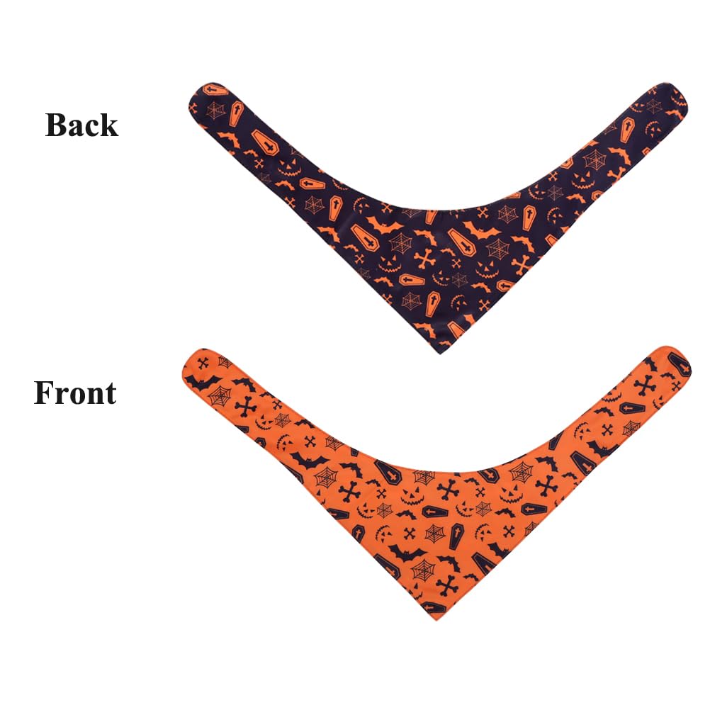 Erntedankfest Hund Bandana, Reversibel (gelb/weiß), Mit Herbstmotiven – Für Hunde & Katzen, Verstellbar
