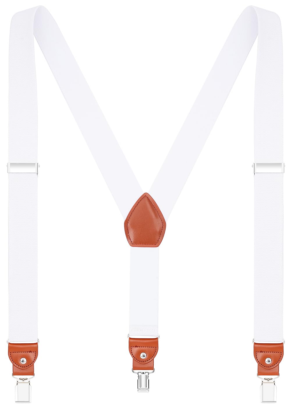 Men's suspenders Elastic Y Back Adjustable Heavy Duty Strong Clips 1.4" Wide