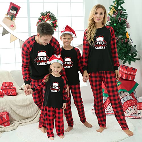 Christmas Pajamas for Family, You Serious Clark Family Christmas Pjs Matching Sets Long Sleeve Buffalo Plaid Xmas Sleepwear3
