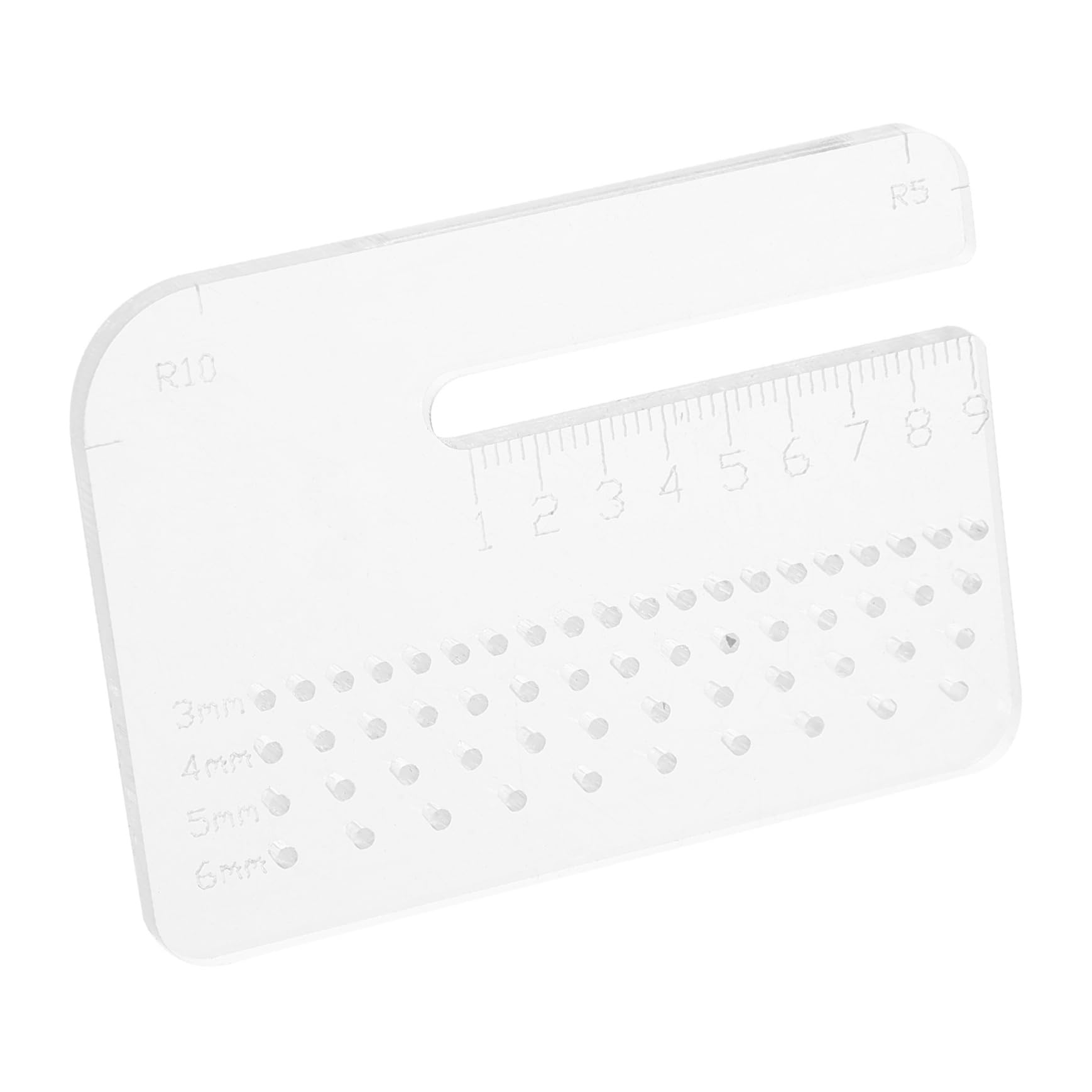 MUCKLILY Acrylic Tool Plate Large Hole Punch for Leather Craft Diy Leather Goods Pricking Mate Punch Aid Plate