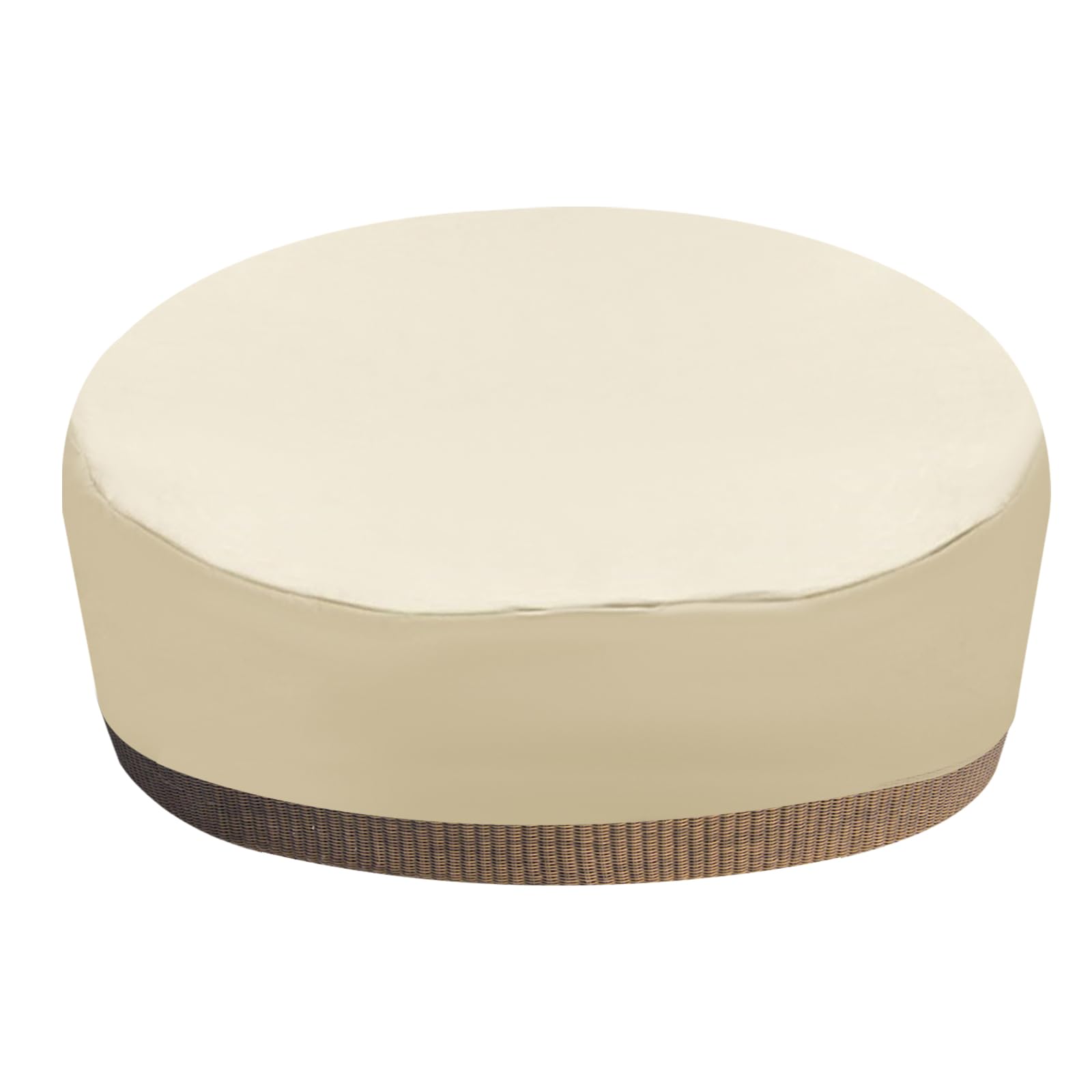 EEYBLAEEY Outdoor Daybed Cover Waterproof Patio Furniture Covers 210D Oxford Fabric 75 Inch Patio Canopy Sofa Cover Outdoor round bed Sofa Protector Cover Weather Resistant Cover Creamy-white