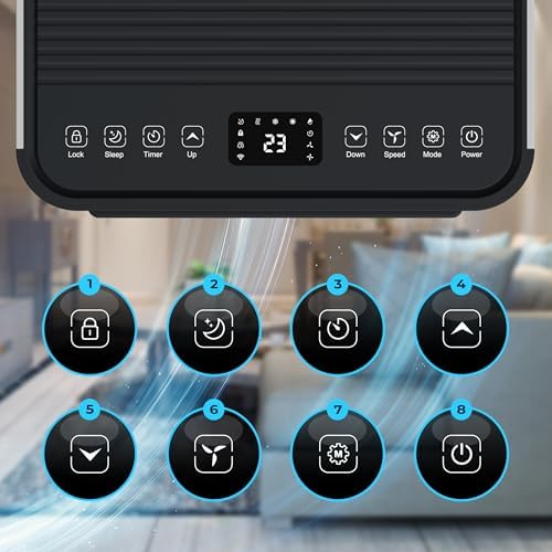 Bild 3 - Mobile Klimaanlage mit Abluftschlauch 10000 BTU Portable Air Conditioner DUO WiFi Tuya Smart 2,9 kW Klimaanlage Mobil bis 29 m² Wohnung Fensterabdichtung