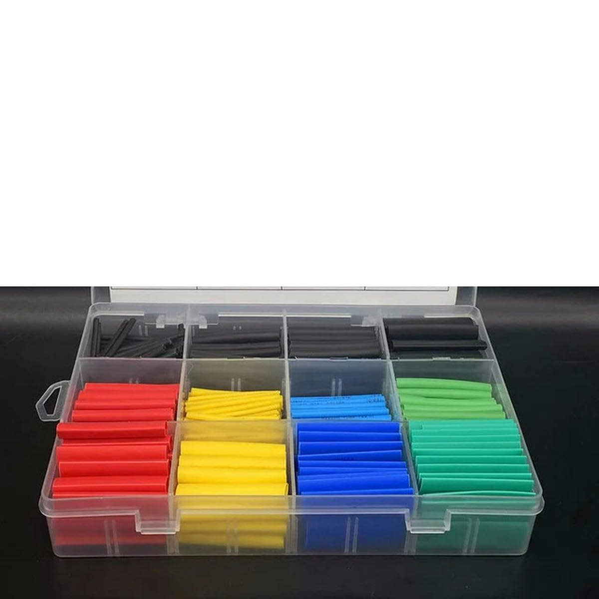 530 PCS/Set Poliolefina Retráctil Surtido Tubo Termocontraíble Cable de Alambre Manguito Aislado Juego de Tubos 2:1 Manguito de Tubo Impermeable-530pcs con caja