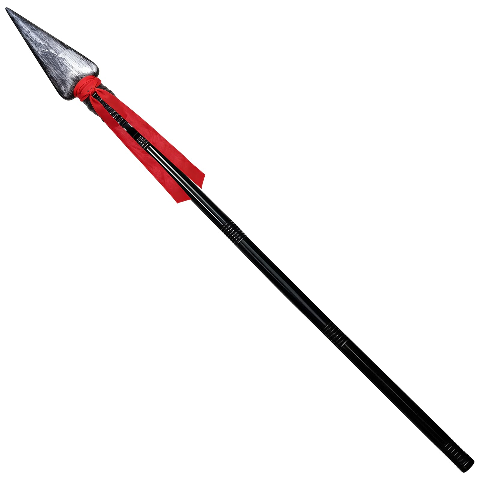 JNAWA Spartan Spear with Red Tassel,Detachable Medieval Roman Weapon,Interactive Game Plaything,Knight/Gladiator Costume Accessory
