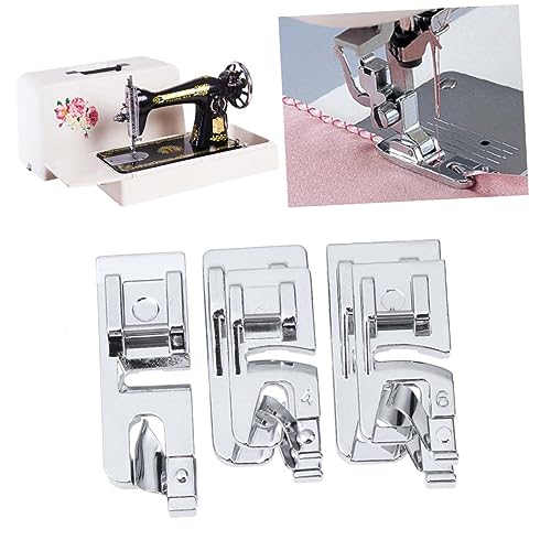 Accesorios para máquina de coser 3 piezas, pie prensatelas múltiple miniatura 1