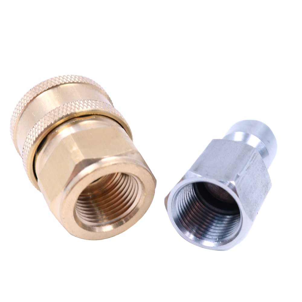 ZONADAH Hochdruckreiniger-Adapter-Set Aus Messing, 2-teilig: M15 Innengewinde Auf 3/8" Schnellkupplung – Für Reinigungspistolen Und Schläuche