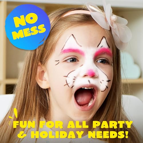 JOYIN 24 Colors Face Paint Safe & Non-Toxic Face and Body Crayons (Large Size 3 inch) Ultimate Party Pack Including 6 Metallic Colors for Birthday Toy Makeup Party Suppiles, Gifts for Kids Girls Boys - Image 7