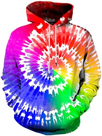Asylvain Graphic Hoodies Unisex Fashion Colorful Sweatshirts for Women 3D Printed Pullover Hooded Novelty Graphic Hoodie Men Cool sweaters, Small