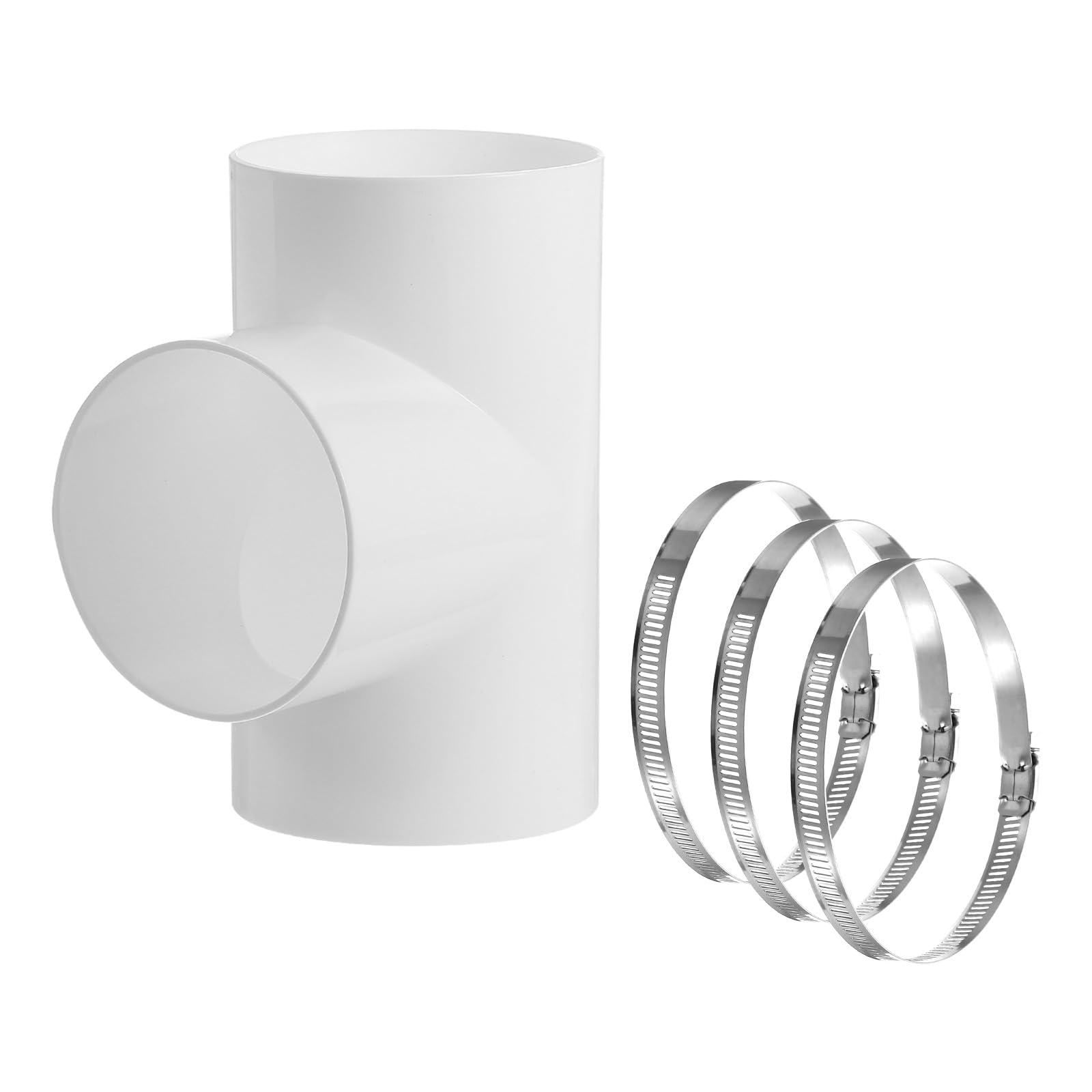 Conector de conducto de 3 vías de 4 pulgadas, divisor de conducto en forma de T de PVC de 90 grados, adaptador de tubo de escape de manguera de conducto de ventilación de aire, accesorio de recolec