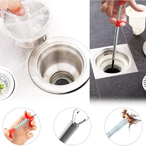 SHUCHUANG Drain Snake,76 inch Flexible Grabber Claw Pick Up Reacher Tool,Drain Clog Remover - Gutter Cleaning Tools for Home Sink, Bathroom Tub,Drain, Toilet, Tight Spaces - image 4