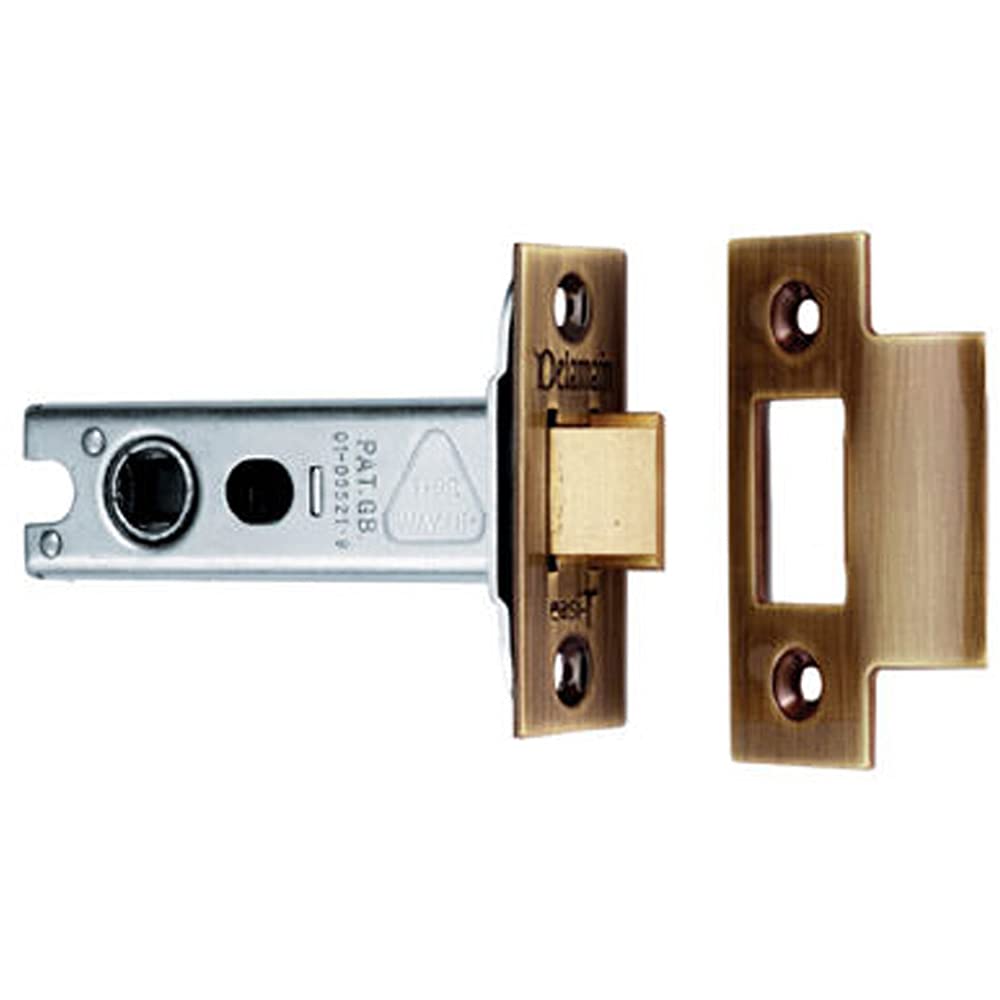 Loops Bronze 76Mm Heavy Sprung Tubular Door Latch - Swivel Latch Function - Florentine | Standard Interior Door Latch - Forends, Strike Plate, Dust Box And Screws Included