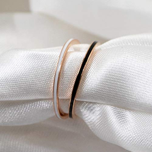 Women's Stainless Steel 1MM Thin Midi Stacking Ring Enamel Plain Rose Gold Wedding Band Size 3 to 102