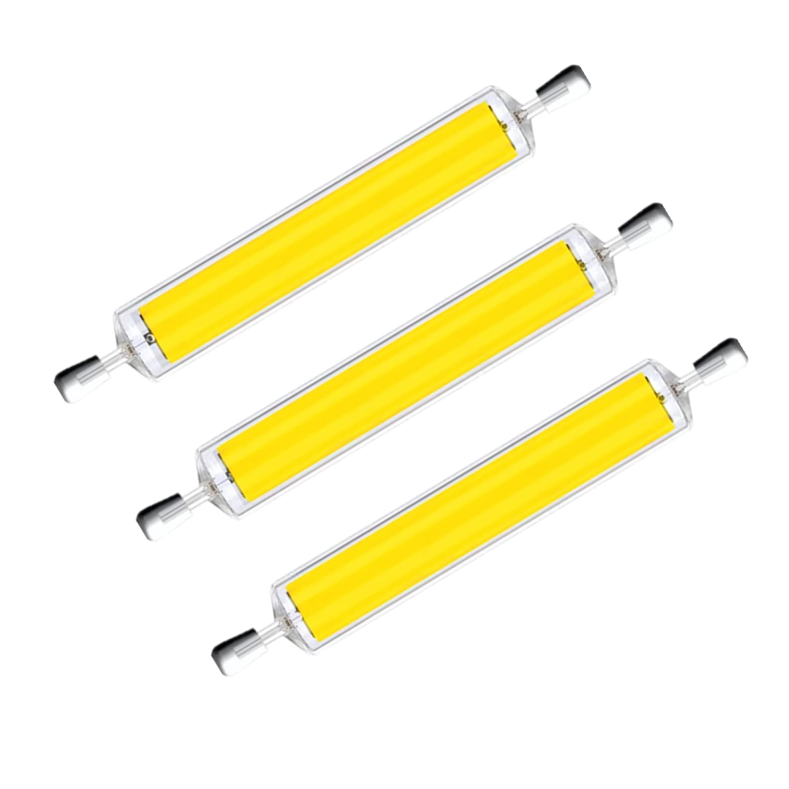 AOLLPU R7s LED Glass Tube 78mm 118mm J78 J118 COB Lights Bulb Home Replace Halogen Lamp 3pcs,Natural White,40W 118MM Support Dimmer