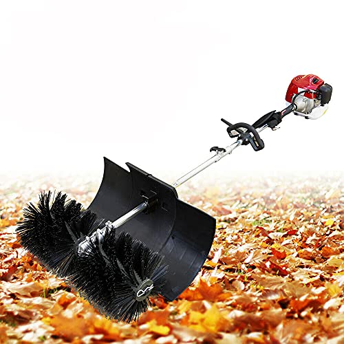Power Broom, Gas Walk Behind Tractor Dirt Cleaner Snow Sweeper Cleaning Tools GDAE10 Driveway Walkway Outdoor Football Field Artificial Turf 1.8m (52cc 2.3hp 1700W Hand Held)