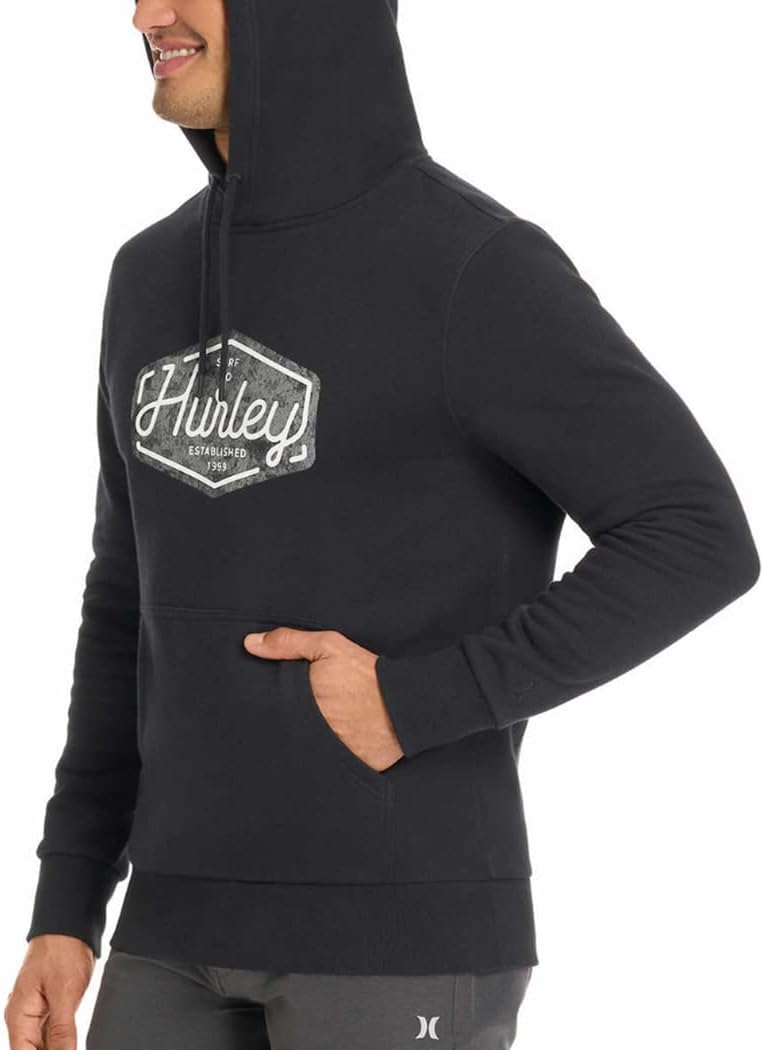 Hurley mens One & Only Solid Fleece Pullover Hoodie
