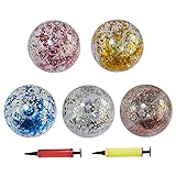 Escenarios Aplicables: Nuestras pelota gigante de playa tienen hermosos colores y son perfectas para la playa, la piscina, el jardín, la fiesta, el tiempo libre, las vacaciones y las ocasiones de cumpleaños.
