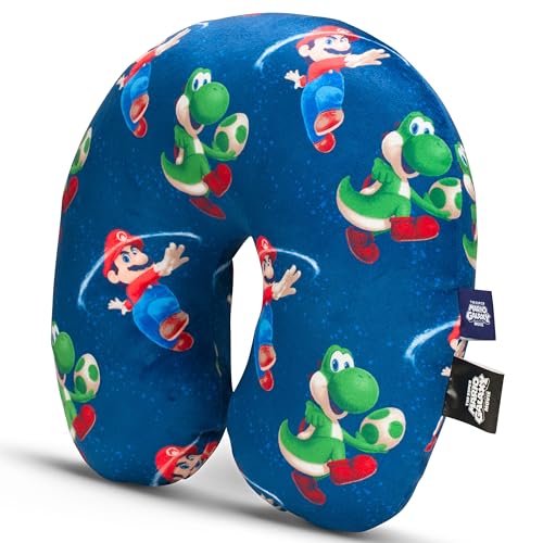 The Super Mario Galaxy Movie Travel Neck Pillow – Kids Soft Comfortable Airplane & Car Pillow,