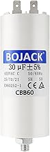 BOJACK CBB60 Motor Capacitor 30uF 450V Starting Capacitor 40 x 95 mm Capacitor 30 µF 450 Volt M8 Plug, Suitable for Electric Motors and Swimming Pool Pumps, 50/60Hz