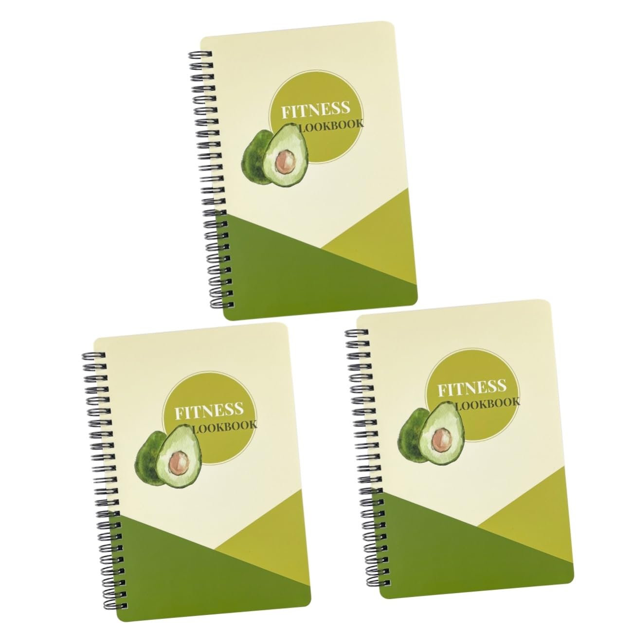 HOMSFOU 3 Piezas Cuaderno de Planificación Fitness con Agenda de Ejercicios y Notepad para Entrenamientos y Gestión de Salud para Estudiantes y Profesionales Compacto y
