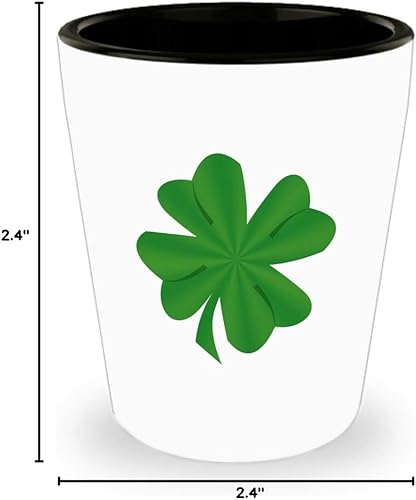 Miniatura 2 de Vasos de tequila del día de San Patricio novedosos  Trébol de la suerte con temática irlandesa de cuatro hojas trébol verde buena suerte feliz San