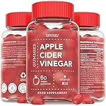 Apple Cider Vinegar Gummies 1000mg - High Strength Enhanced with Vitamin B12, Folic Acid & Natural Juices - 500mg per Apple Cider Vinegar Gummy - 60 Vegan ACV Gummies That Work Fast