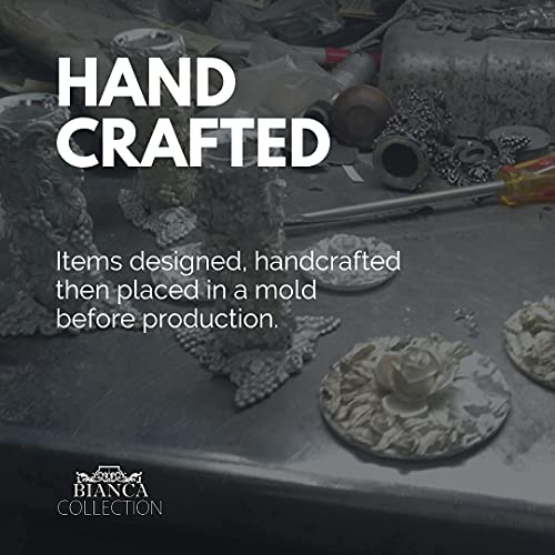 Decorative Pillar Candle Holder By Bianca Collection – Teddy Bear And Christmas Wreath Design - Fits Pillar Candle Or Small Wine Bottle - Made In Usa #TOP1