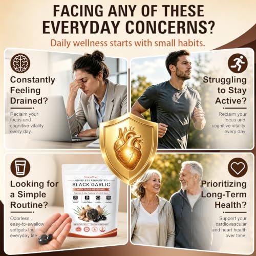 StressXcel Odorless Aged Garlic Extract Softgels