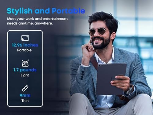 Tablet 2025 CHUWI Hi10 Max Windows 11 de 12,9 polegadas, SSD de 512 GB LPDDR5, Intel N150 (até 3,6 GHz), tablets IPS FHD 3K com tela sensível ao toque, WiFi 6, Bluetooth 5.2, câmera AF de 8MP, HDMI - Imagem 8