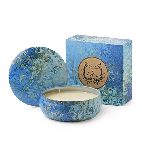 Hunter & Willow Mosquito Repellent Citronella Candle with Lemon Verbena, Natural Soy Wax