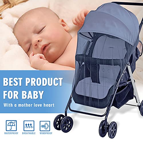 image for Wanateber Mosquito Net for Stroller 2Pack - Protective Baby Mosquito B