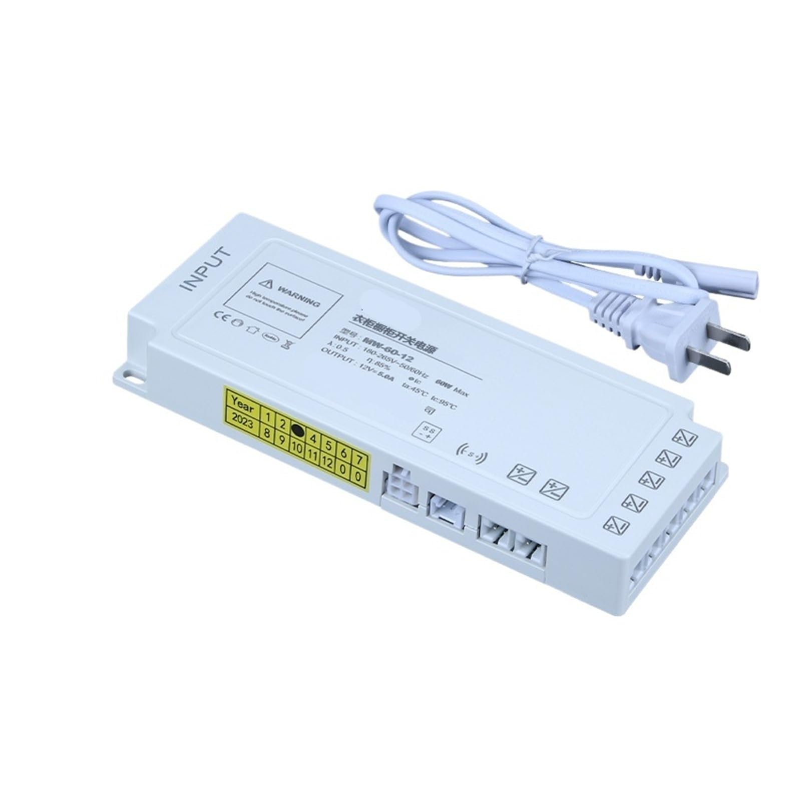 PWANUIGTE Wardrobe Cabinet Wine lamp Dedicated Power Supply 12V with Transformer 220 to 24V Connected to The Switch(MW-60W-12V)