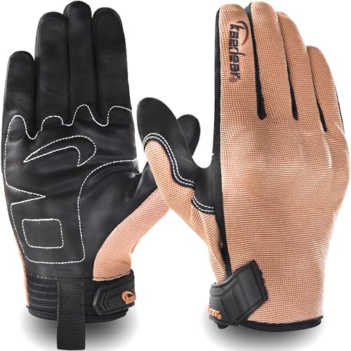 Kaedear(カエディア) バイク グローブ 夏 メッシュ プロテクター...