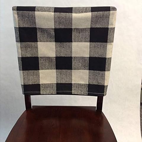 Chair back cover, Custom Fabric Slipcover, Buffalo Checkered Chair Cover, Chair Slipcover, Plaid Fabric, Checkered Fabric, Farmhouse Slipcover Cover