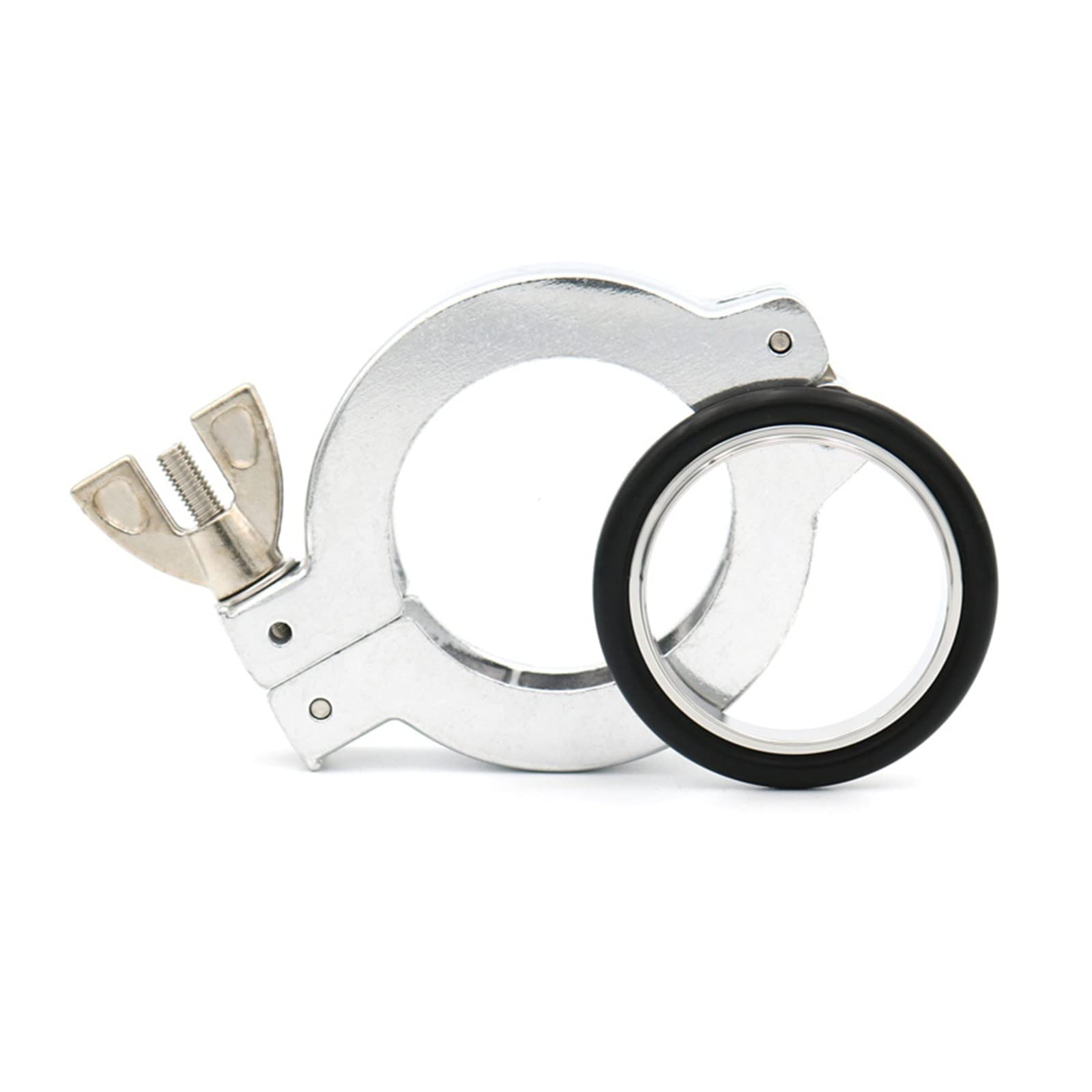 2 5 10 Piezas KF16 25 40 50 Brida de Abrazadera Triple de Doble Pasador de vacío de Aluminio niquelado SS304 Anillo Central Anillo de Ajuste de Junta tórica(Suit,KF25_10 PCS)