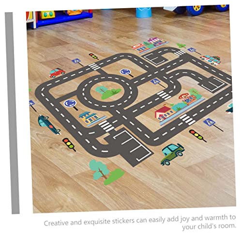 Vinilos decorativos infantil con autos y semáforo 90x30 cm miniatura 4