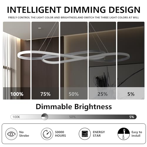 Image of 29.53in Color Changing Modern LED Pendant Light