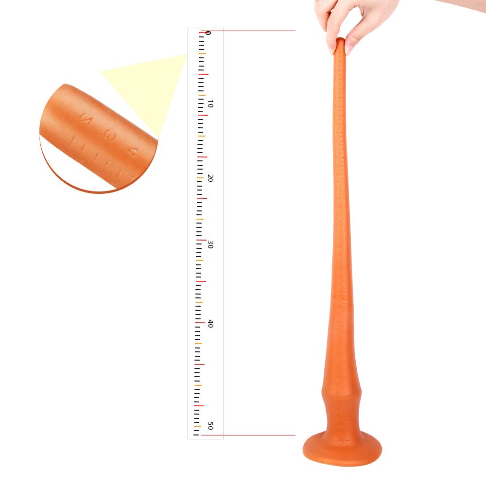 Set di spine anali, morbido dildo anale in silicone liquido con ventosa masturbatori vaginali giocattoli erotici per donne SM sesso anale gay (gold,L)