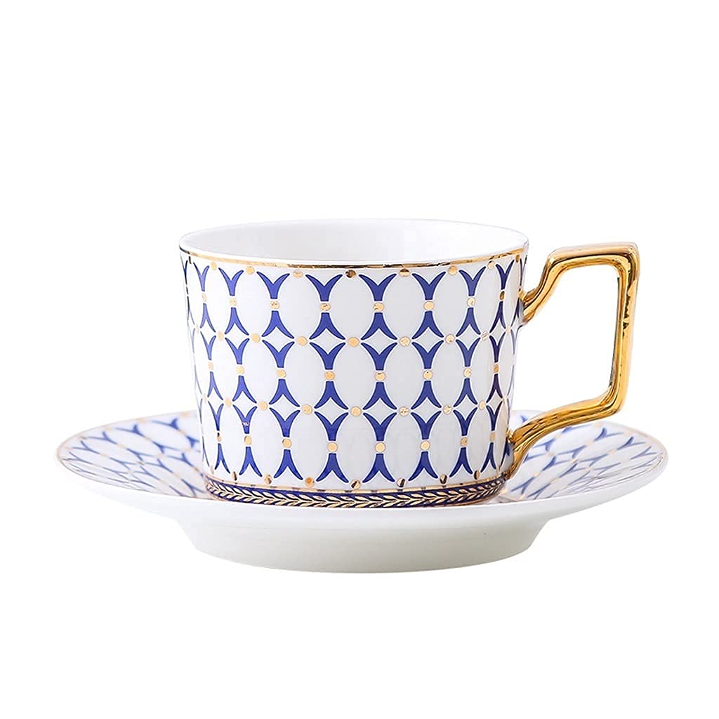 Ceramic Coffee Cup Set,Tea Set,Coffee Cup Tea Set Cup with Saucer Spoon Set, without lid Bone China Heat-resistant Coffee Cup Drinking Water Cup,