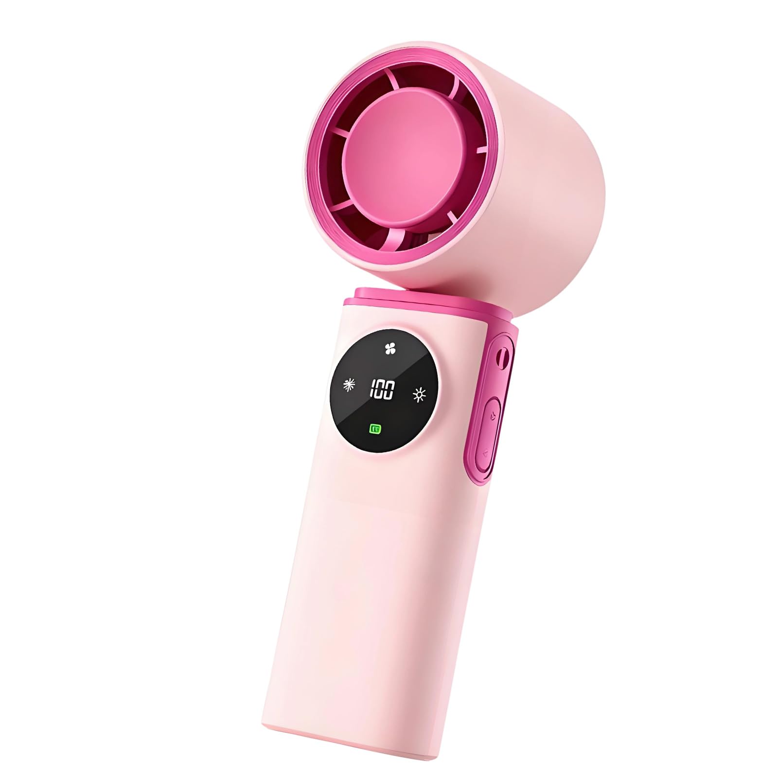 Uqezagpa Cooling Fan Quiet Digital Display USB Rechargeable with Cold Compress Usb Rechargeable Handheld Fan for Outdoor
