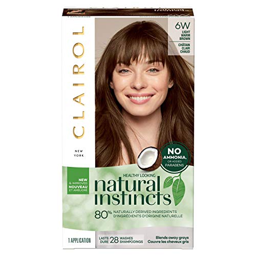 Clairol Natural Instincts Semi-Permanent, 6W Light Warm Brown, Spiced Cider, 1 Count