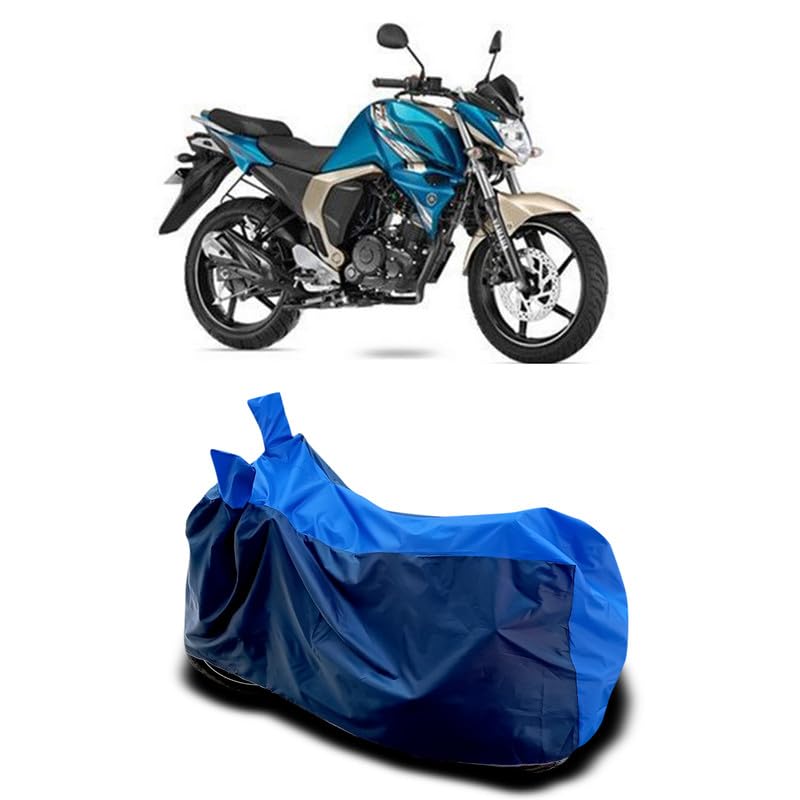 Image of DUFFEL-Two Wheeler Bike Body Cover Compatible for Yamaha Fz S Fi (V 2.0) Heat Protectio /UV-Rays /Birds Dropping /DustProof /Waterproof All Variants [Nevay Blue]