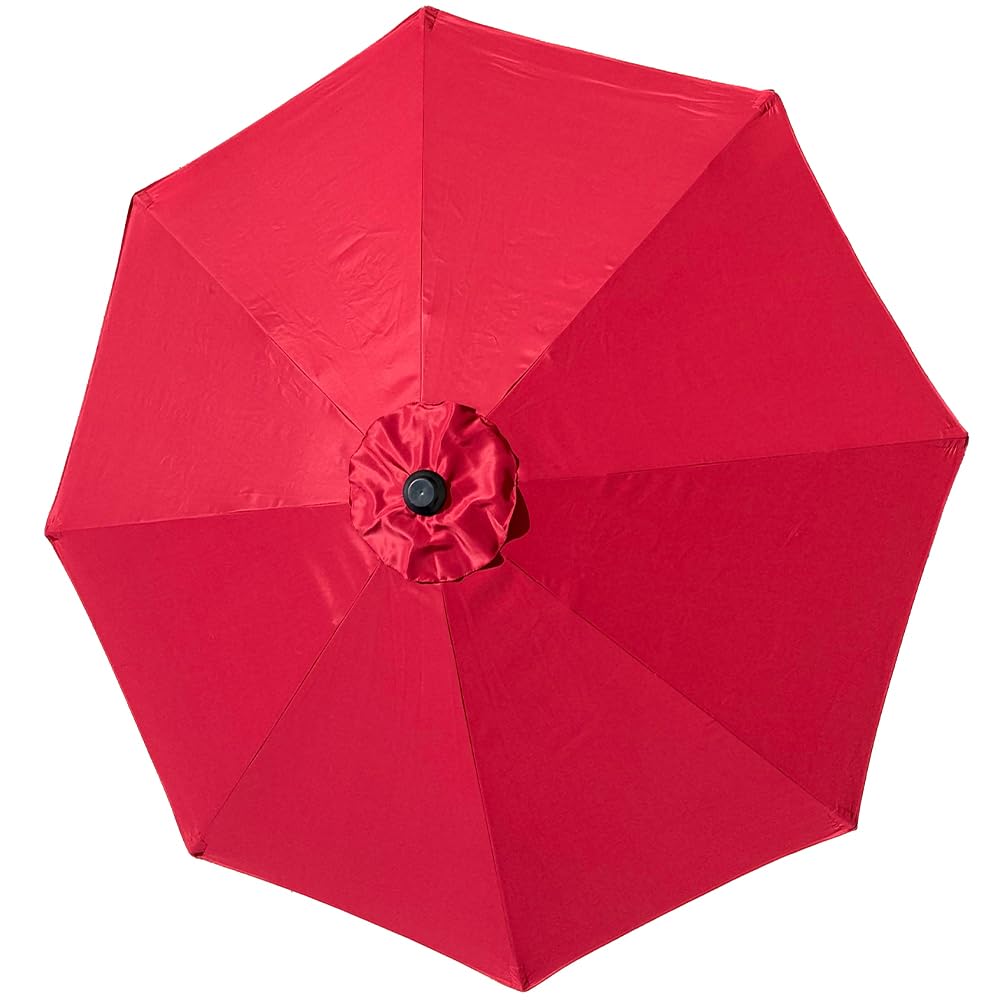 BAKAJI Ombrellone da Giardino Parasole 2.7 Metri per Balcone, Sistema Air Vent, Inclinazione Regolabile e Apertura Manovella, Rivestimento Anti UV Impermeabile per Mare, Terrazzo, Spiaggia
